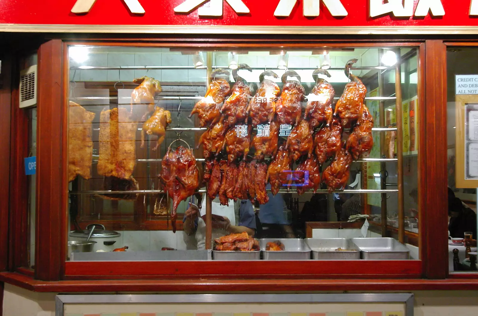 Chickens hanging in a shop window, from Qualcomm Europe All-Hands at the Berkeley Hotel, London - 9th November 2005