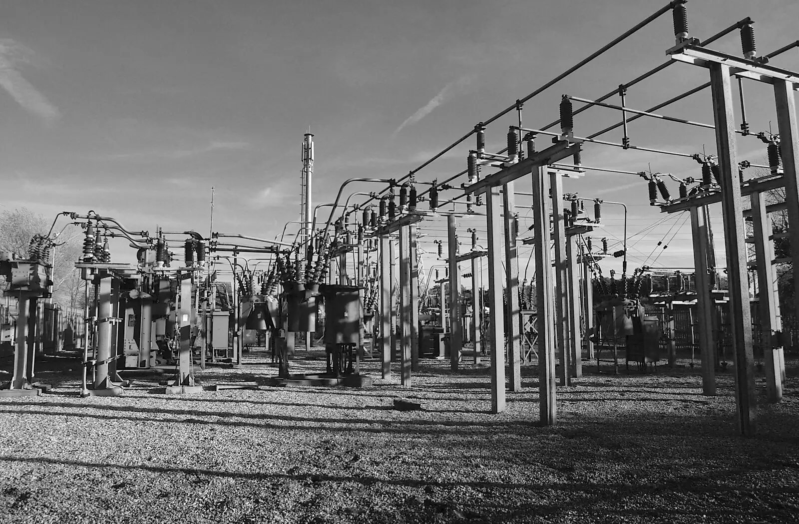 An electrical substation, from The Destruction of Padley's, and Alex Hill at the Barrel, Diss and Banham - 12th November 2005