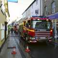 USA Chicken Catches Fire: Gov and the Ambulance, Diss, Norfolk - 19th November 2005, Two fire engines completely block Mere Street