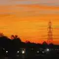 Sunset on A12 near Kelvedon, USA Chicken Catches Fire: Gov and the Ambulance, Diss, Norfolk - 19th November 2005