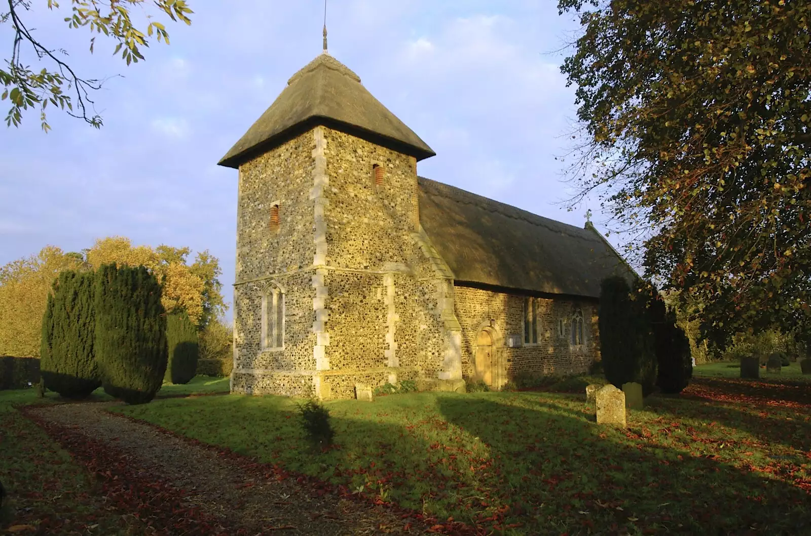 St. Mary's, Thornam - the thatched church, from Thornham Walled Garden, and Bob Last Leaves the Lab, Cambridge - 20th November 2005