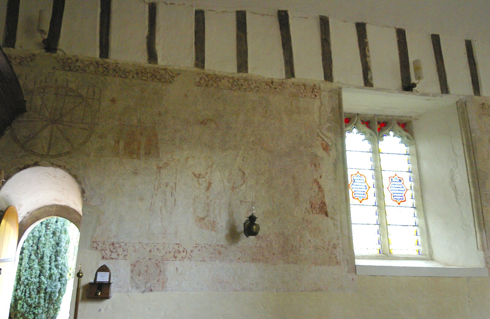 Mediaeval wall paintings inside the church from Thornham Walled Garden, and Bob Last Leaves the Lab, Cambridge - 20th November 2005