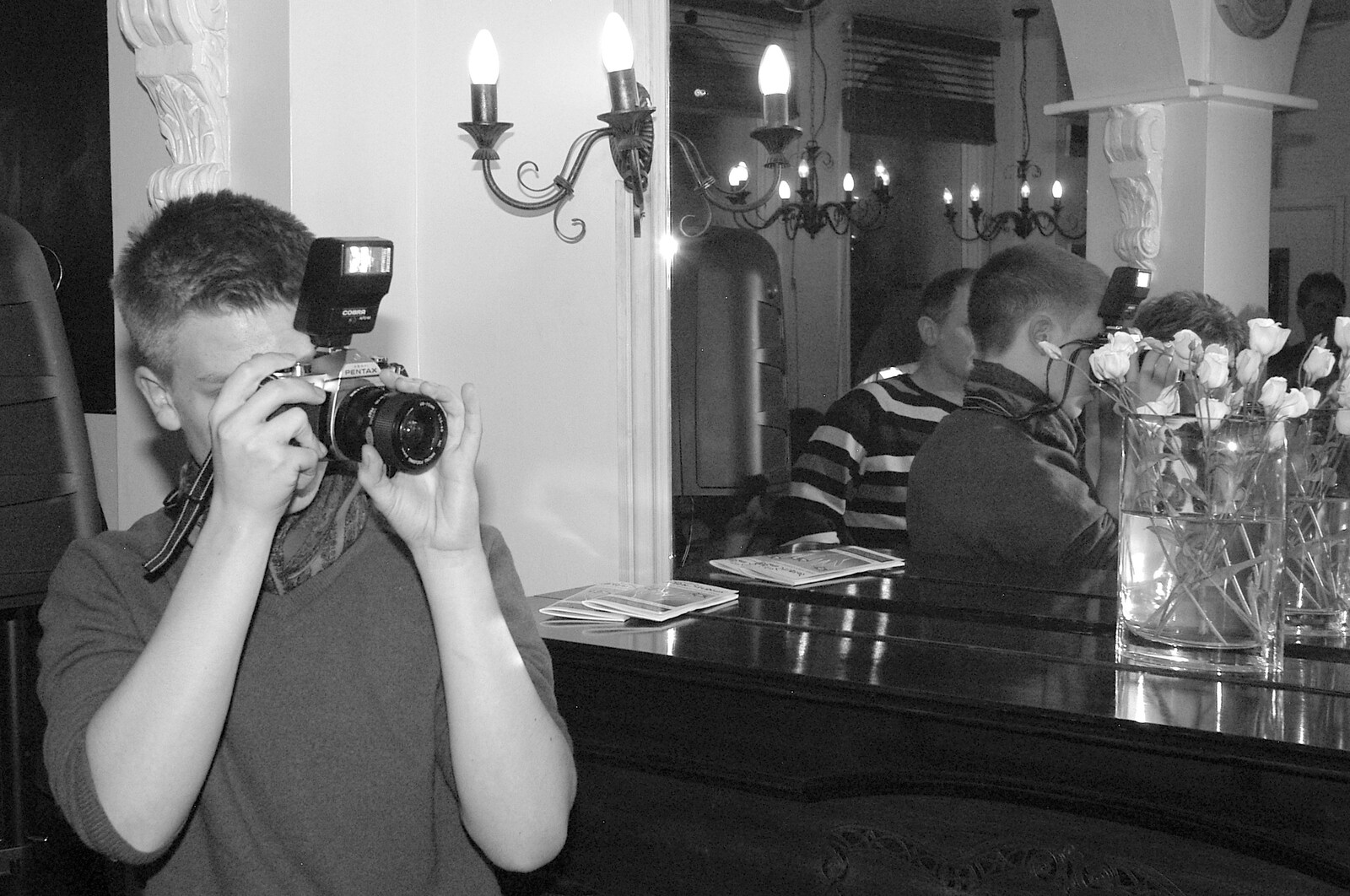 Rory Hill takes photos on a Pentax K-1000 from Most Haunted, and Music at Bar 13 and the Cherry Tree, Mellis - 26th November 2005