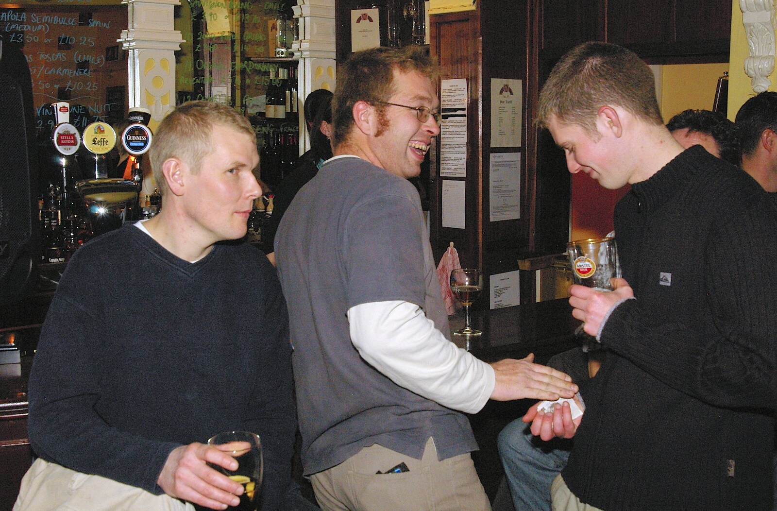 Marc finds something amusing from Most Haunted, and Music at Bar 13 and the Cherry Tree, Mellis - 26th November 2005