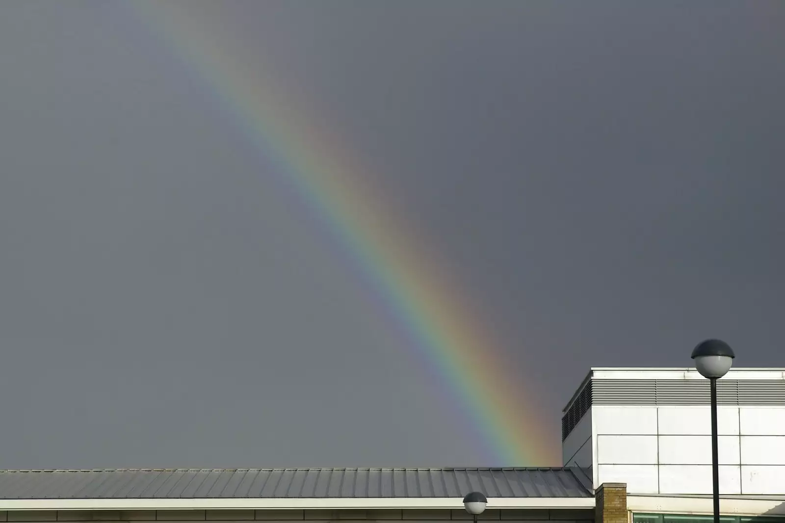 Rainbow close-up over the Phillip's building, from The BBs' Rock'n'Roll Life, Kenninghall, Norfolk - 2nd December 2005