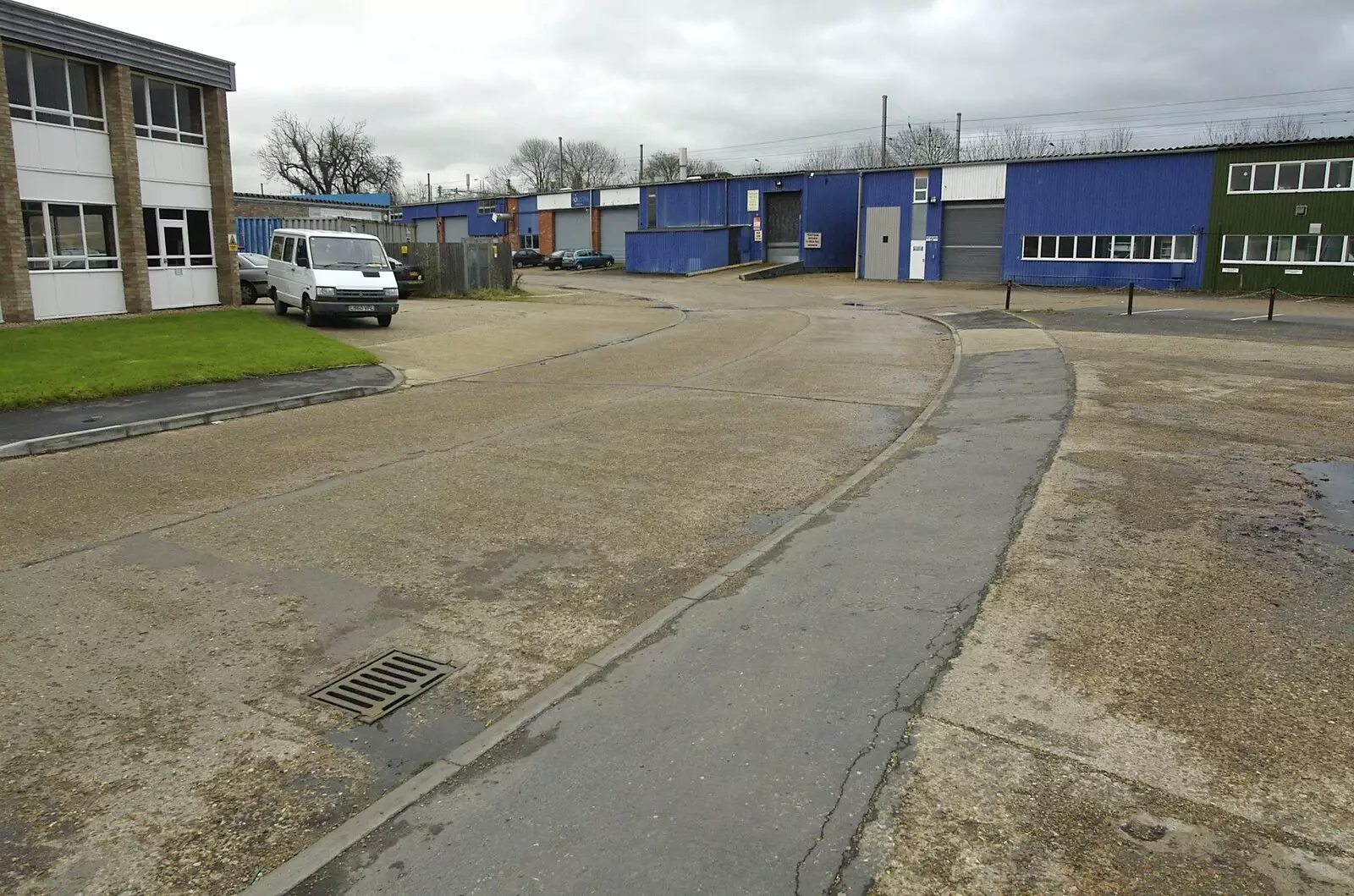 The former coldset printing shed is straight ahead, from Post-modern Alienation: Bleak House, a Diss Miscellany, Norfolk - 3rd December 2005