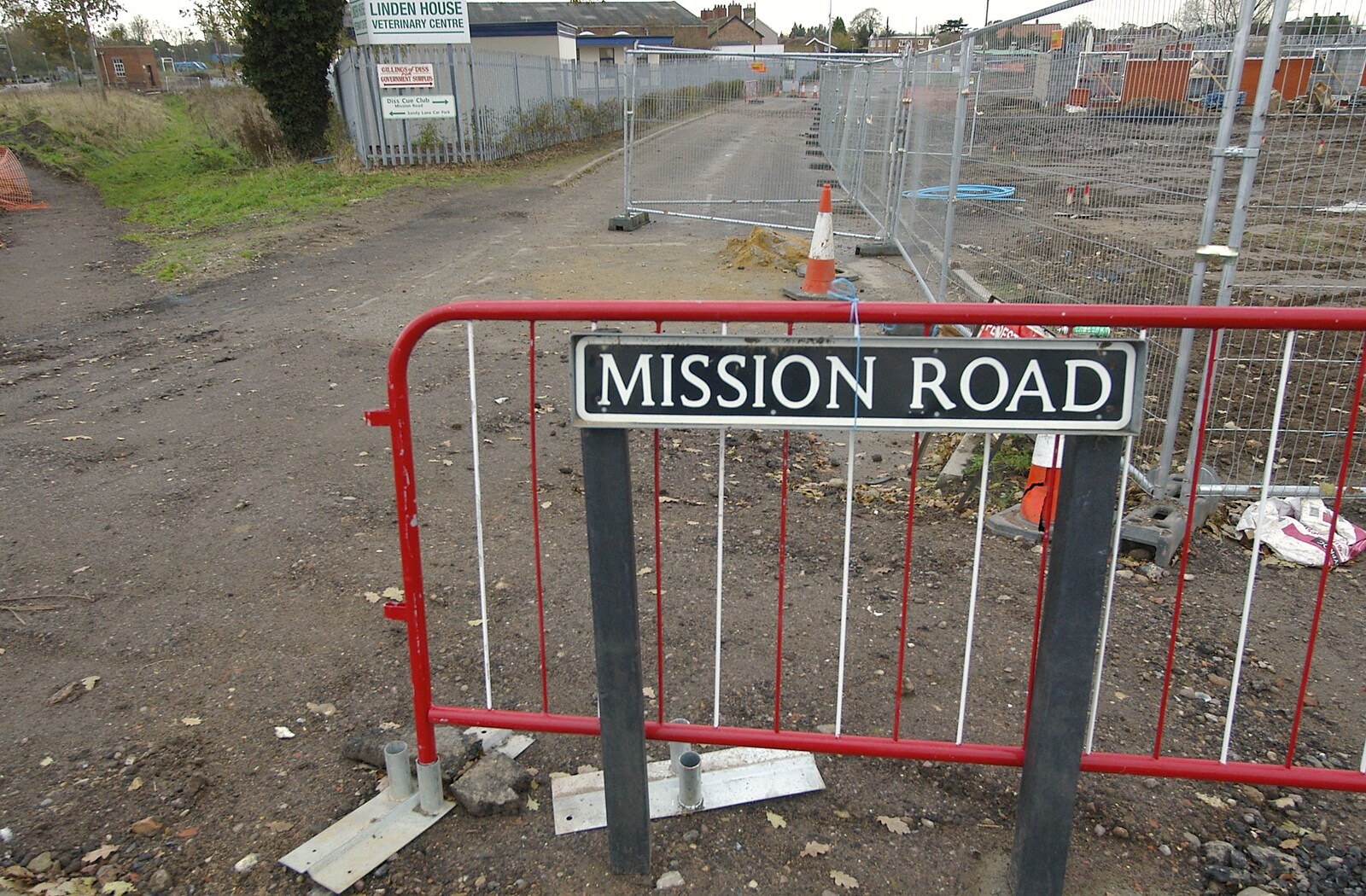 The remains of Mission Road from Post-modern Alienation: Bleak House, a Diss Miscellany, Norfolk - 3rd December 2005