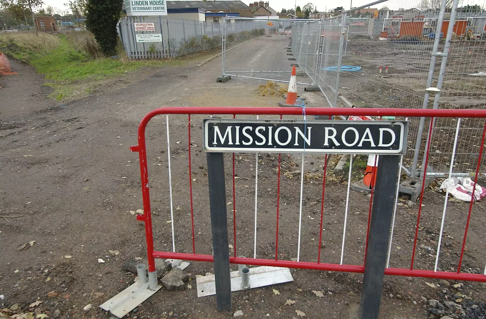 The remains of Mission Road, from Post-modern Alienation: Bleak House, a Diss Miscellany, Norfolk - 3rd December 2005