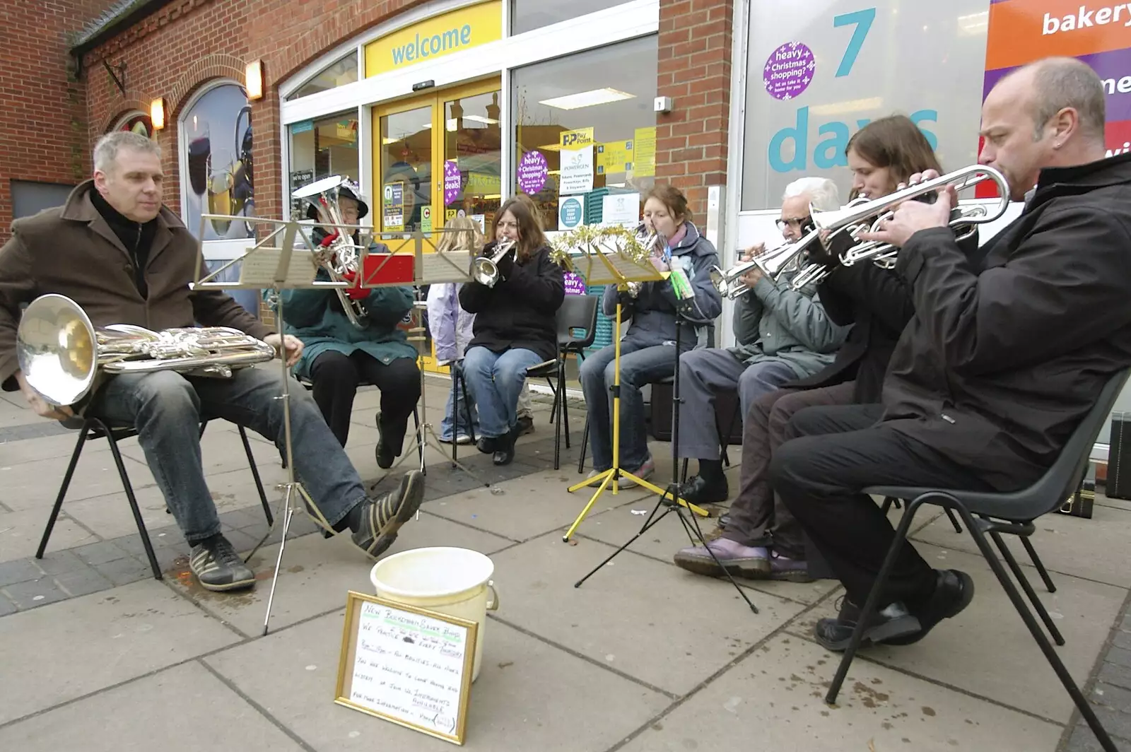 Twiglet Carl plays cornet by Somerfield, from Post-modern Alienation: Bleak House, a Diss Miscellany, Norfolk - 3rd December 2005