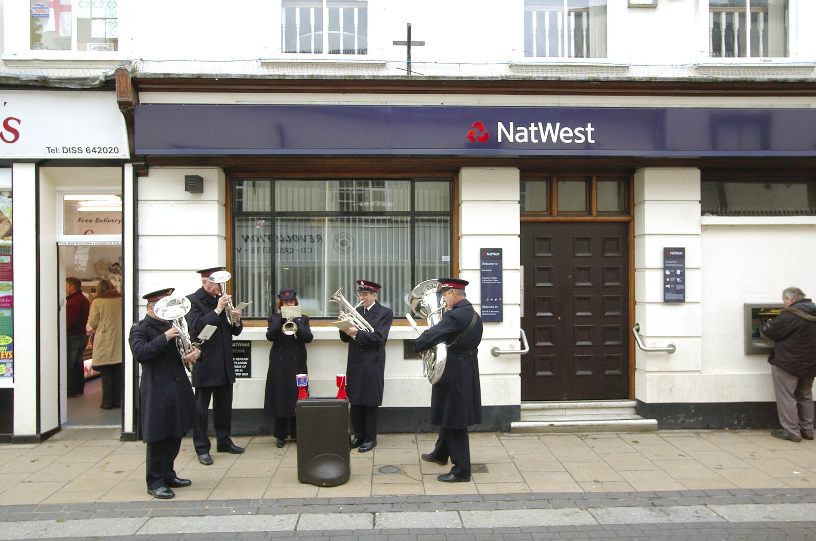 The Salvation Army band plays from Post-modern Alienation: Bleak House, a Diss Miscellany, Norfolk - 3rd December 2005