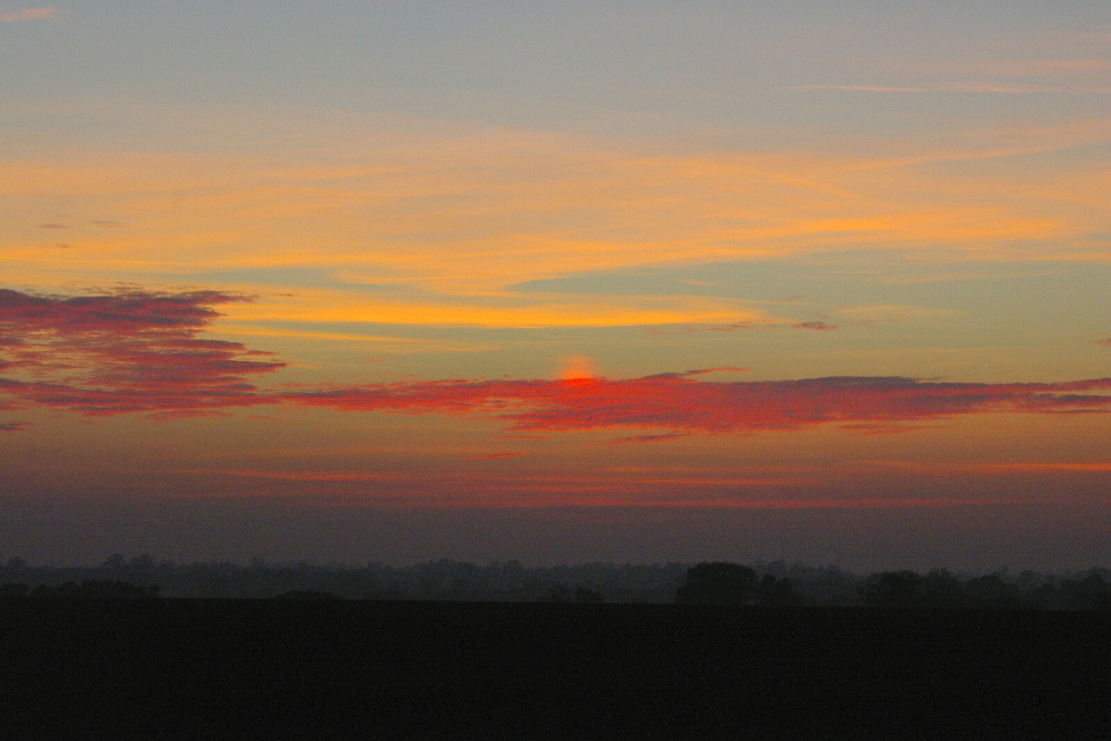 A parhelion (Sun Dog) near Debenham, Suffolk from Pheasants, Sunsets and The BBs at Bressingham, Norfolk - 11th December 2005