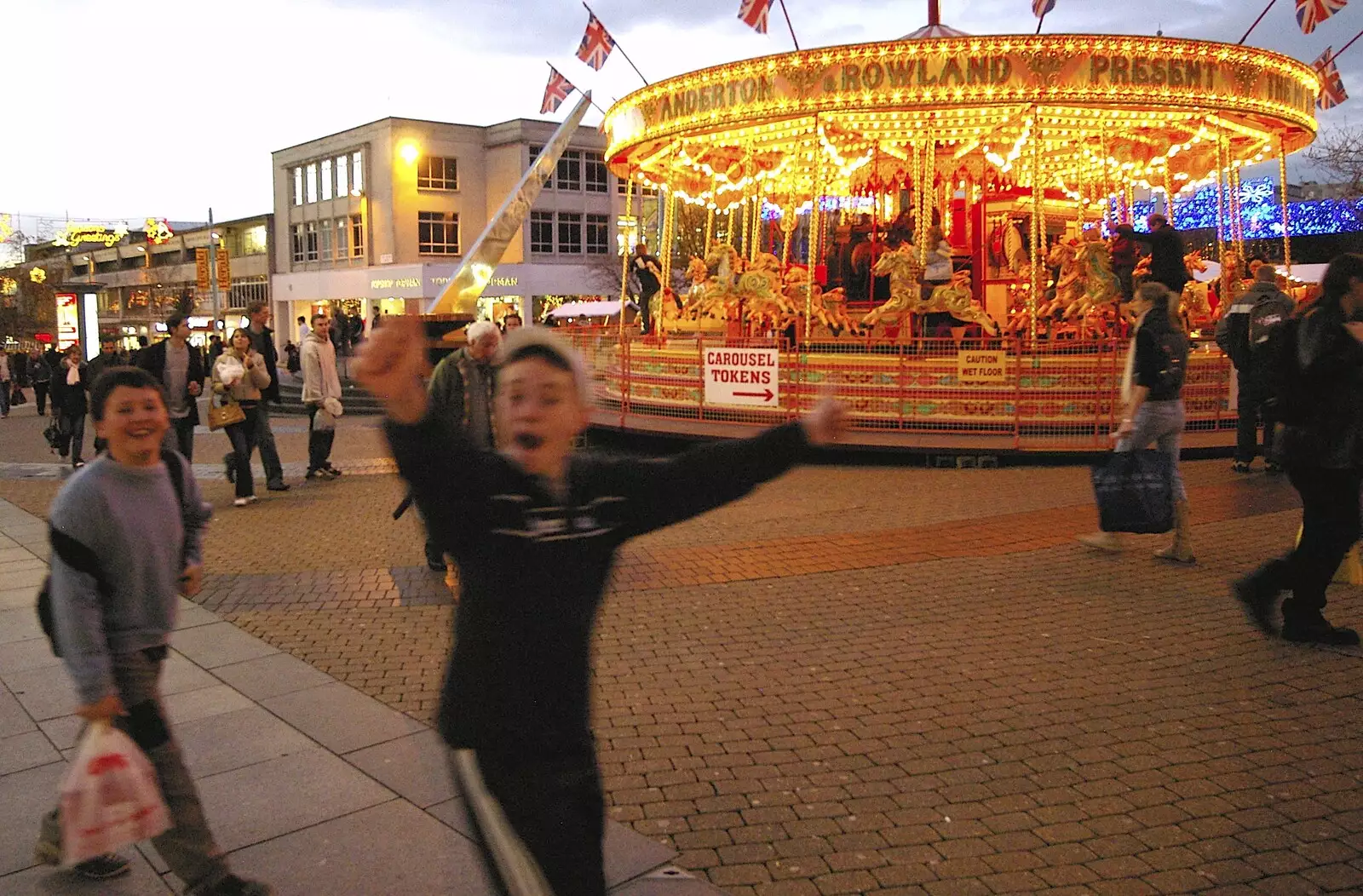 A couple of local lads play up for the camera, from Uni: A Polytechnic Reunion, Plymouth, Devon - 17th December 2005