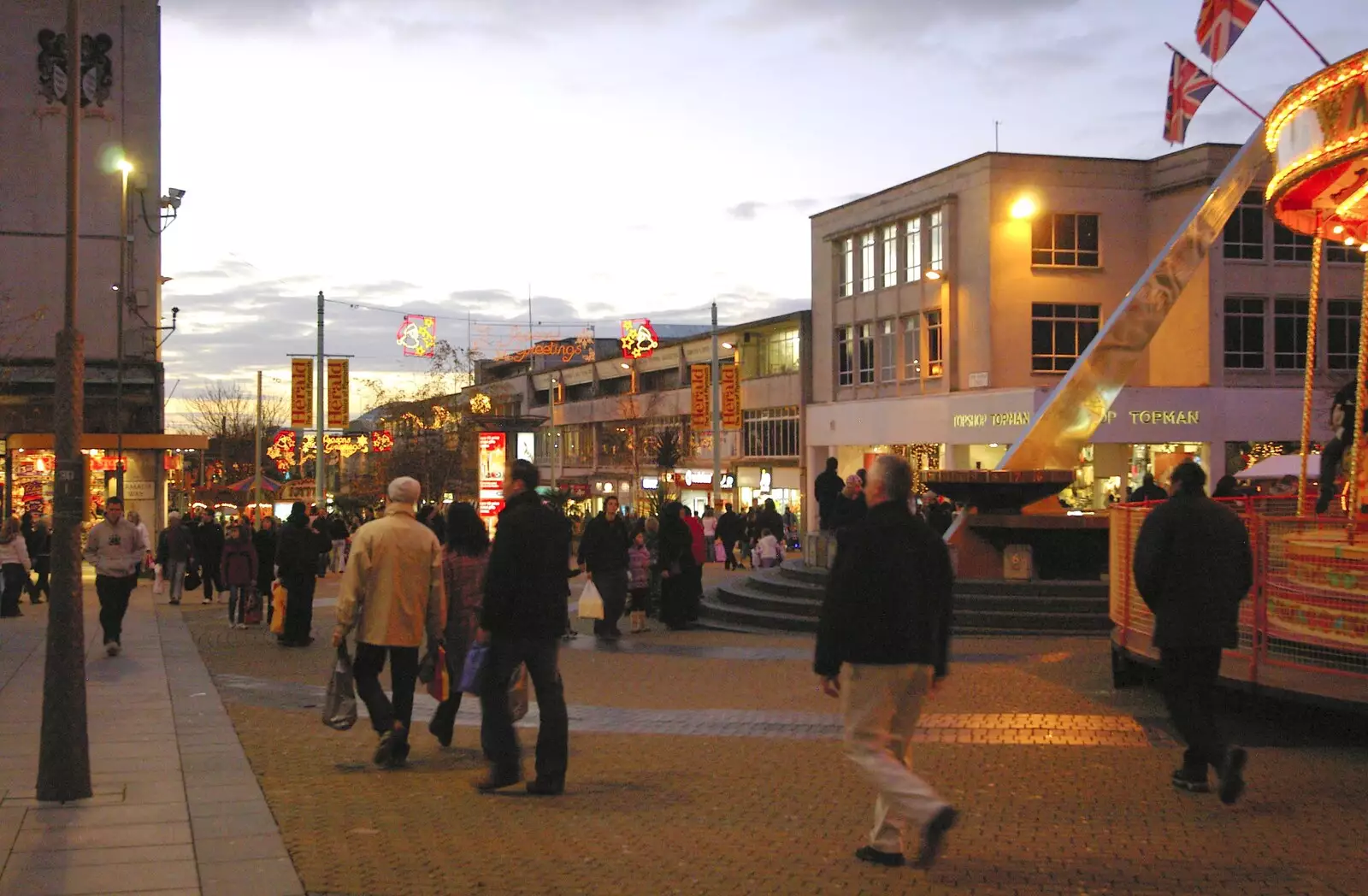 Looking down New George Street, from Uni: A Polytechnic Reunion, Plymouth, Devon - 17th December 2005