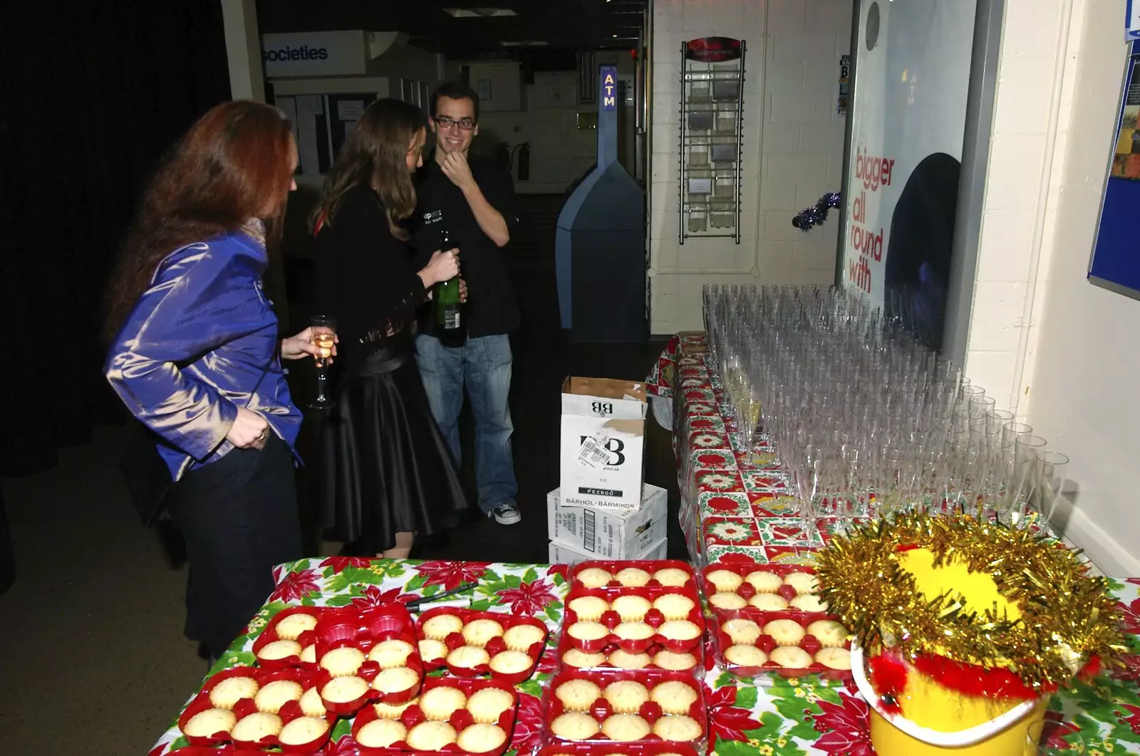 Mince pies and fizz on reception, from Uni: A Polytechnic Reunion, Plymouth, Devon - 17th December 2005