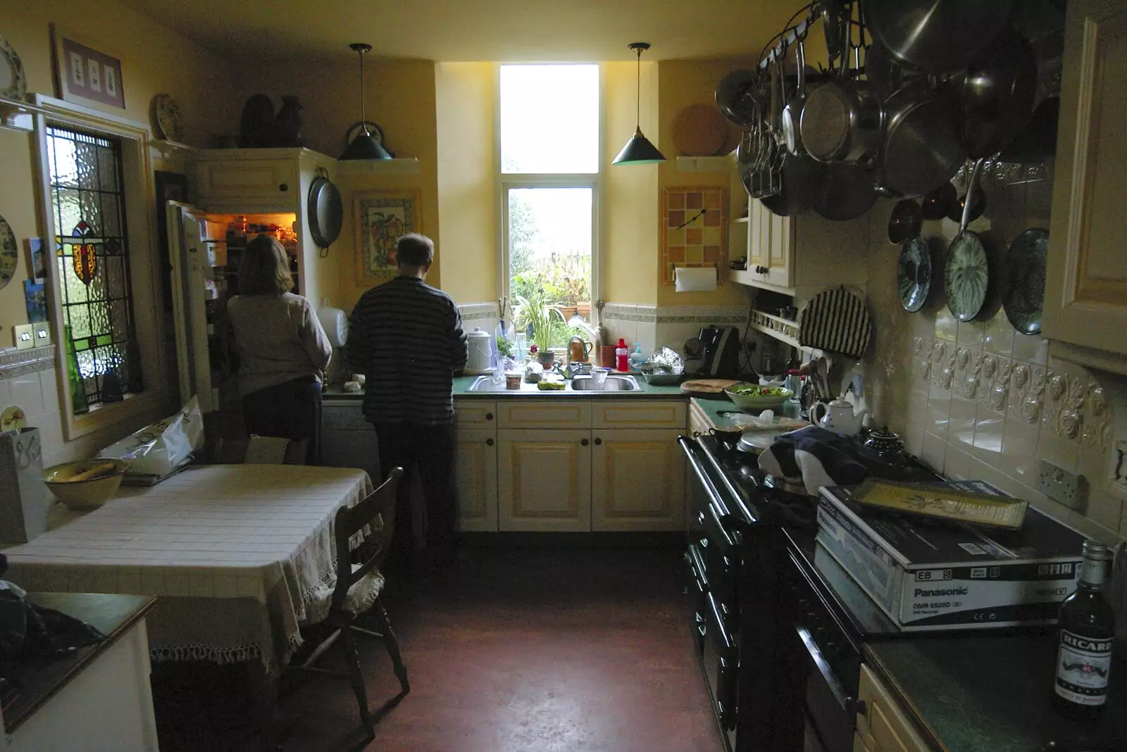 Mother and Mike in the kitchen at The Chapel, from A Wander Around Hoo Meavy and Burrator, Dartmoor, Devon - 18th December 2005