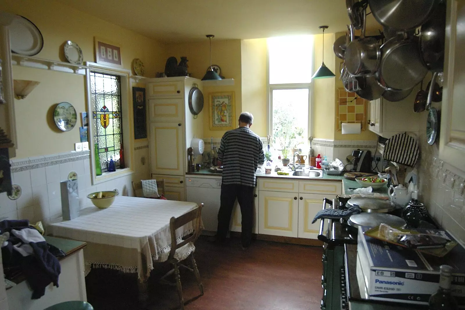 Mike prepares something for lunch, from A Wander Around Hoo Meavy and Burrator, Dartmoor, Devon - 18th December 2005