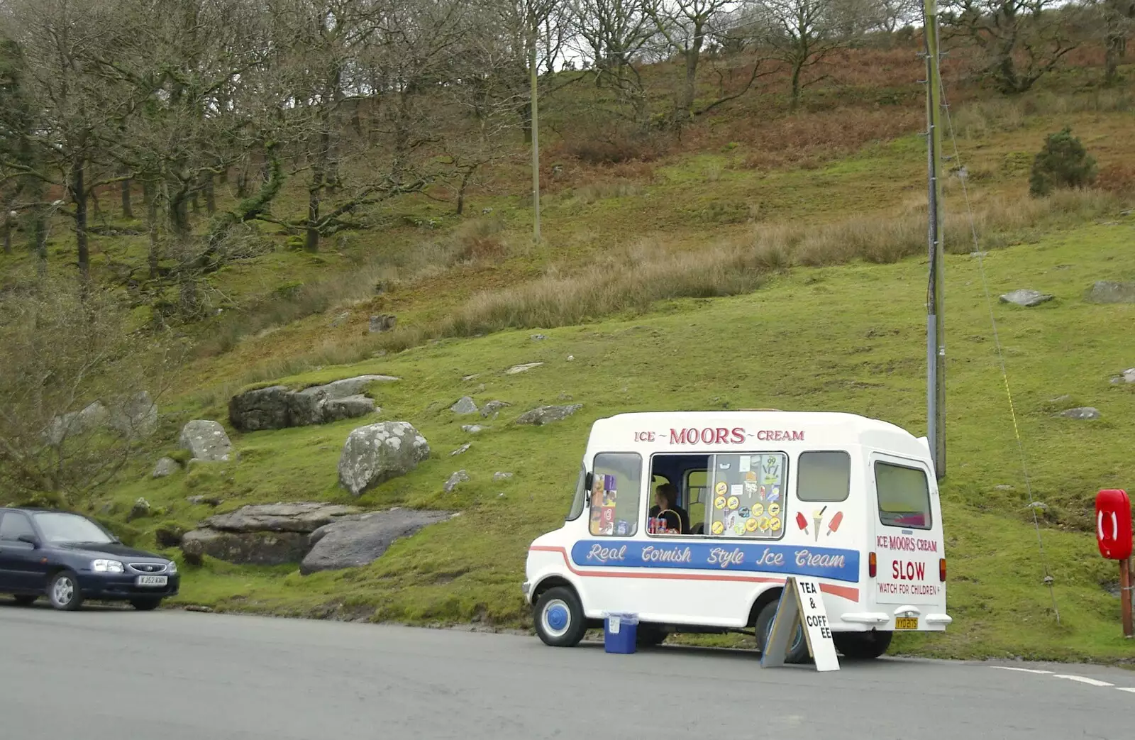 The ice-cream van is there, whatever the weather, from A Wander Around Hoo Meavy and Burrator, Dartmoor, Devon - 18th December 2005