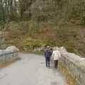 Mike and Mother on the dam bridge, A Wander Around Hoo Meavy and Burrator, Dartmoor, Devon - 18th December 2005