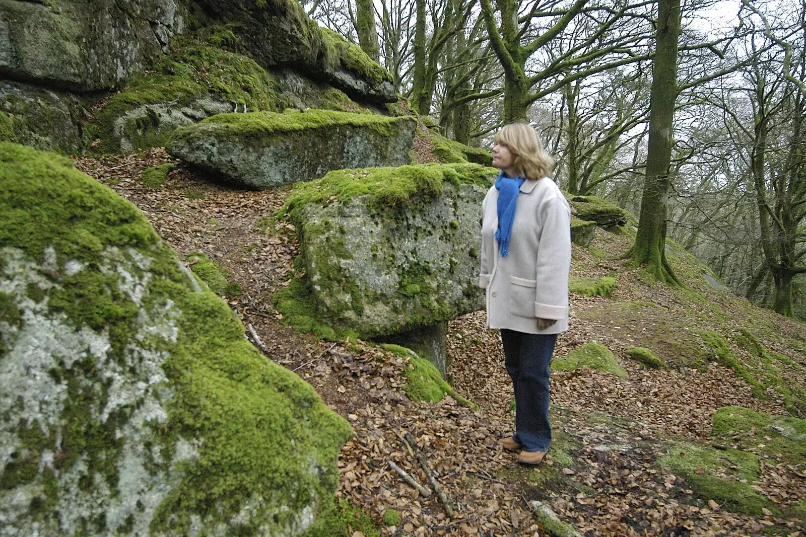 Mother looks about, from A Wander Around Hoo Meavy and Burrator, Dartmoor, Devon - 18th December 2005