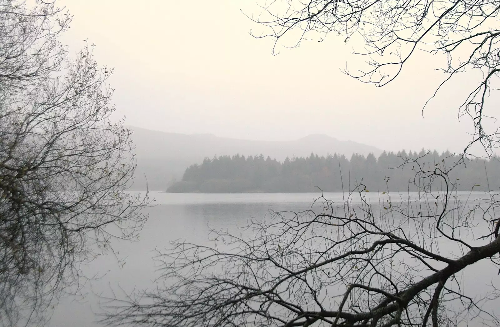 A misty Burrator Resevoir, from A Wander Around Hoo Meavy and Burrator, Dartmoor, Devon - 18th December 2005