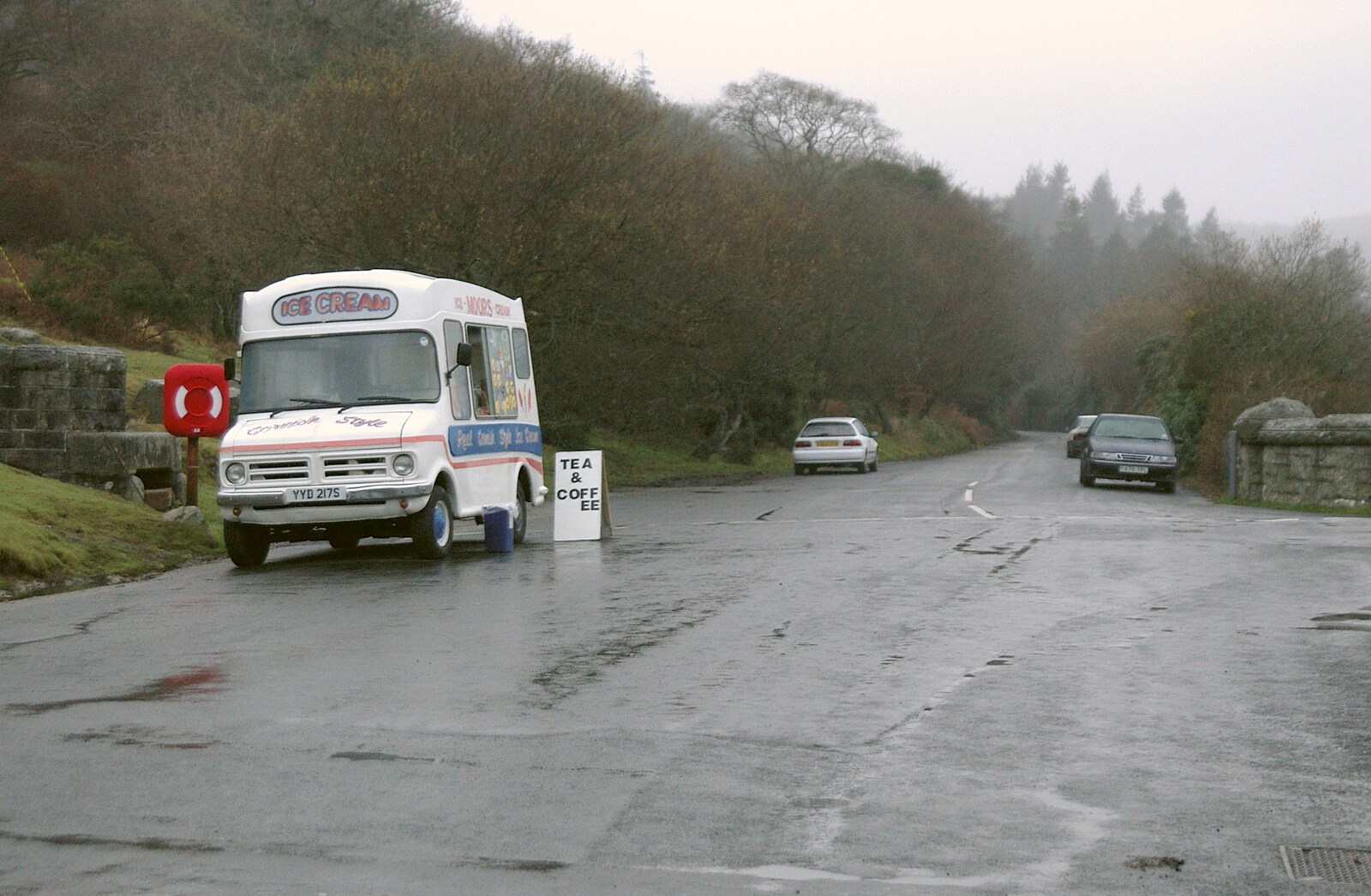 The optimistic ice-cream van braves the weather from A Wander Around Hoo Meavy and Burrator, Dartmoor, Devon - 18th December 2005