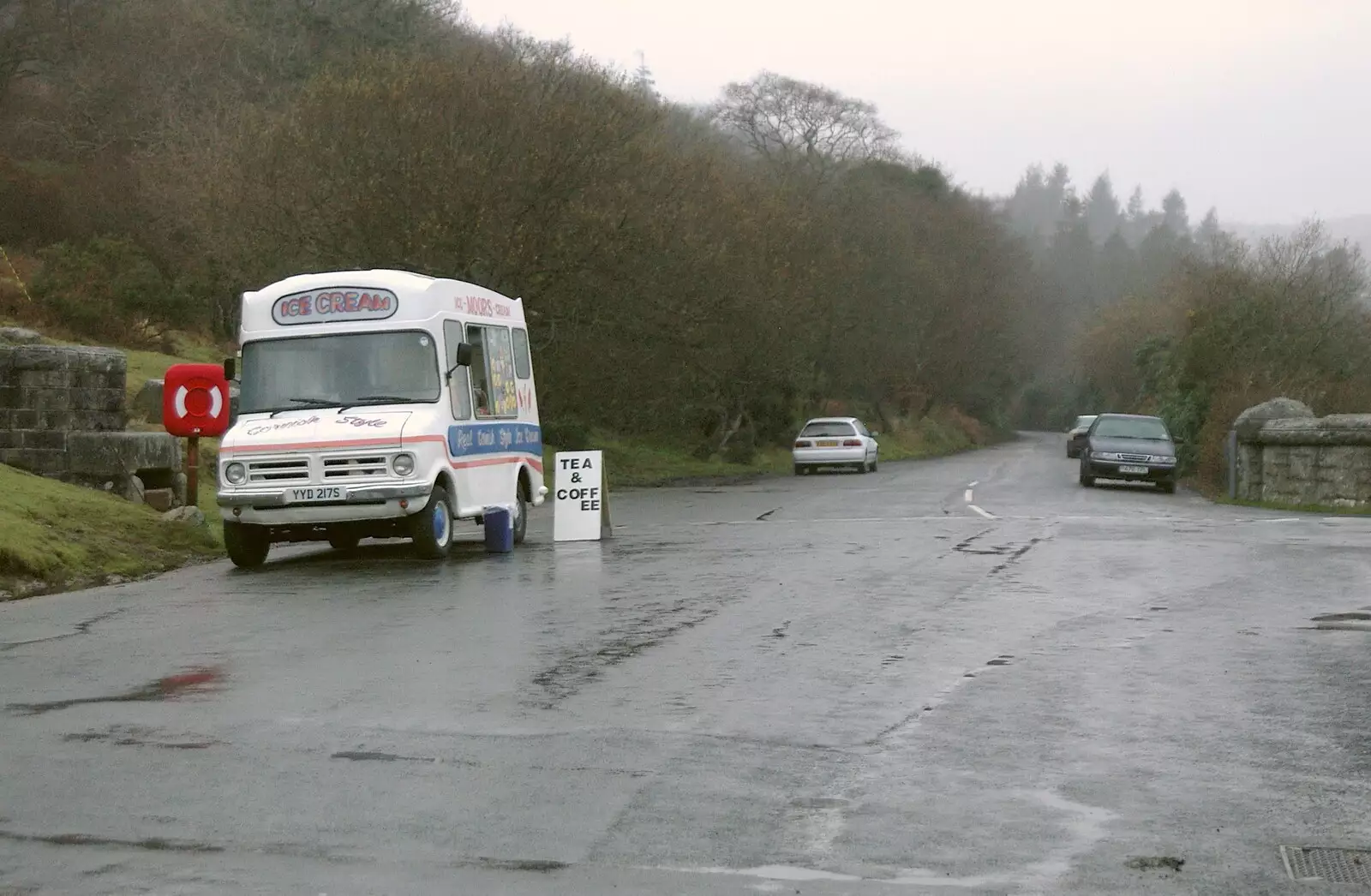 The optimistic ice-cream van braves the weather, from A Wander Around Hoo Meavy and Burrator, Dartmoor, Devon - 18th December 2005