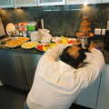 Bill adjusts his chocolate fountain, Pre-Christmas Roundup: Wigs, Beers and Kebabs, Diss, Norfolk - 24th December 2005