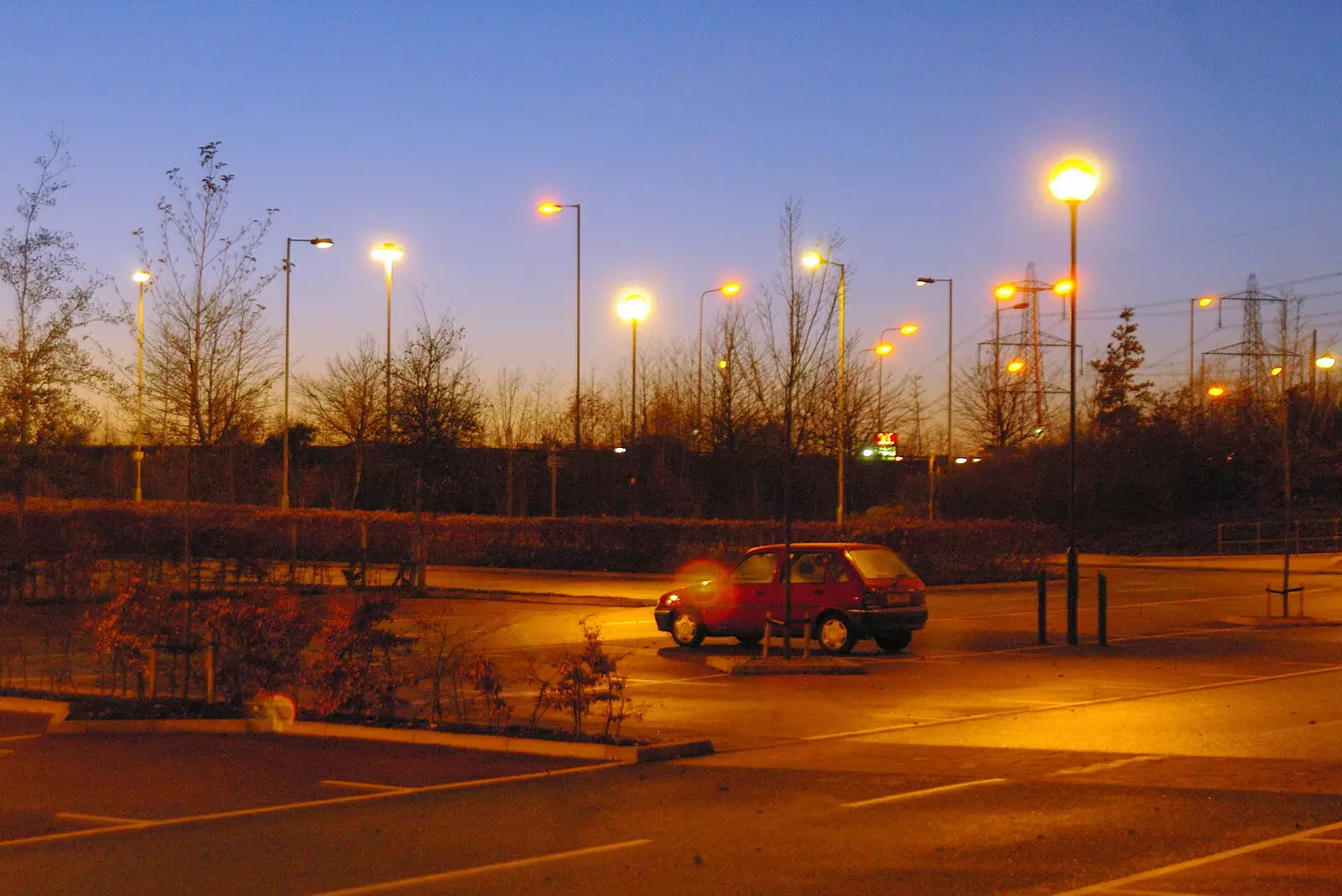 A lone car in the Anglia Retail car park, from Pre-Christmas Roundup: Wigs, Beers and Kebabs, Diss, Norfolk - 24th December 2005