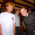 Wavy and Bill (looking strained), Pre-Christmas Roundup: Wigs, Beers and Kebabs, Diss, Norfolk - 24th December 2005