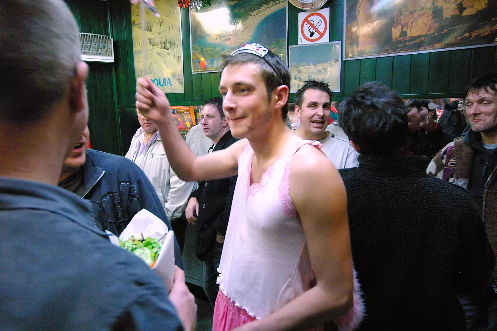 A fancy-dress fairy in the kebab shop, from Pre-Christmas Roundup: Wigs, Beers and Kebabs, Diss, Norfolk - 24th December 2005