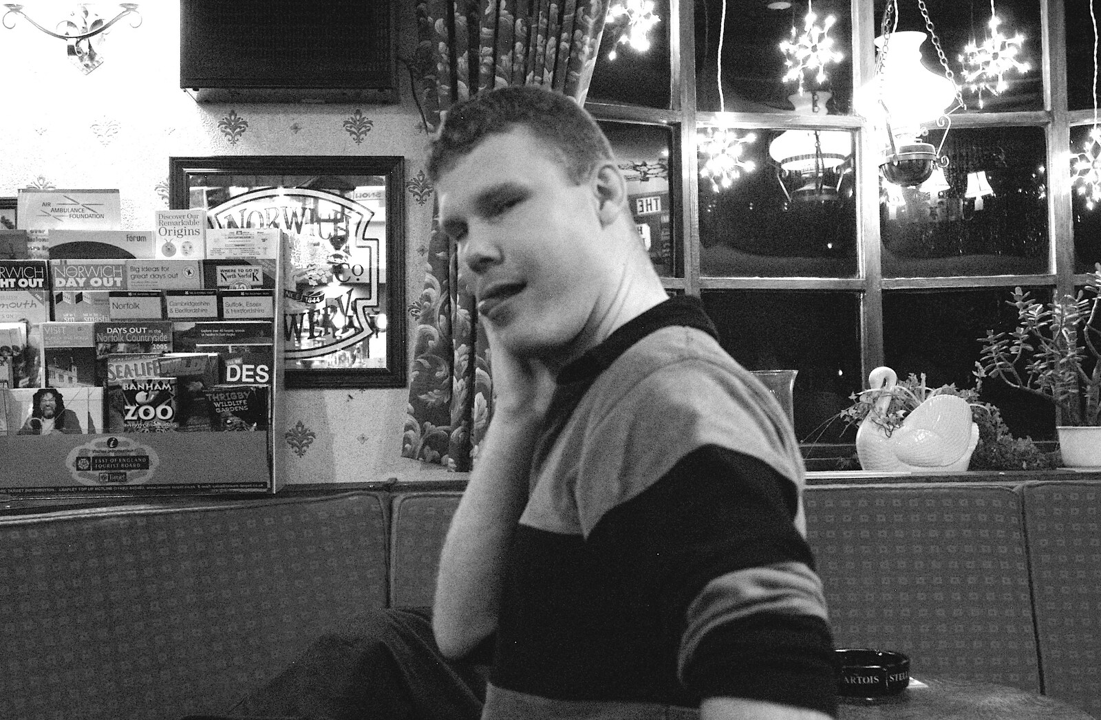 Mikey-P does some posing from Pre-Christmas Roundup: Wigs, Beers and Kebabs, Diss, Norfolk - 24th December 2005