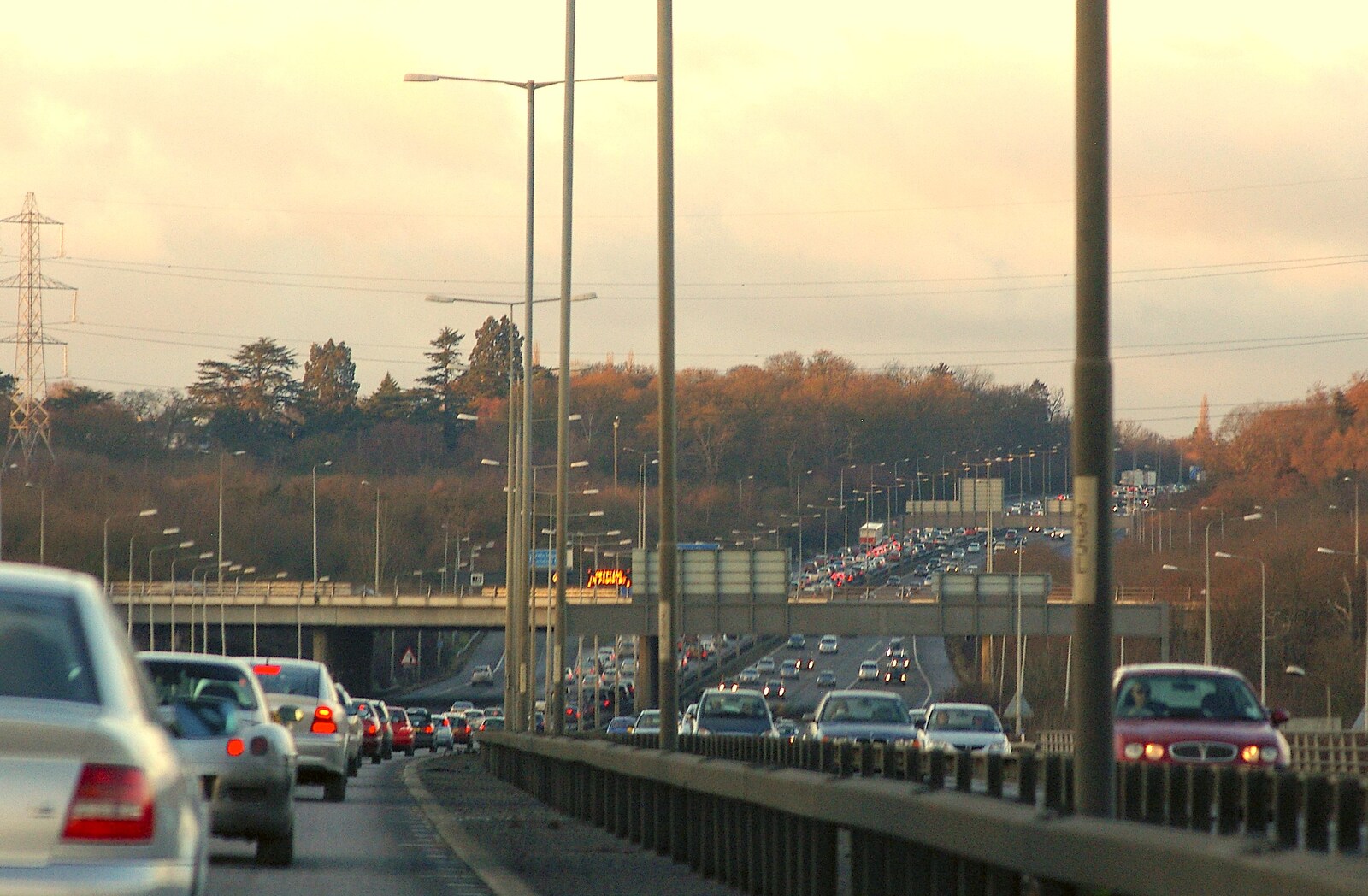 The M25 at Junction 16 from Boxing Day Miscellany, Hordle and Barton-on-Sea, Hampshire - 26th December 2005
