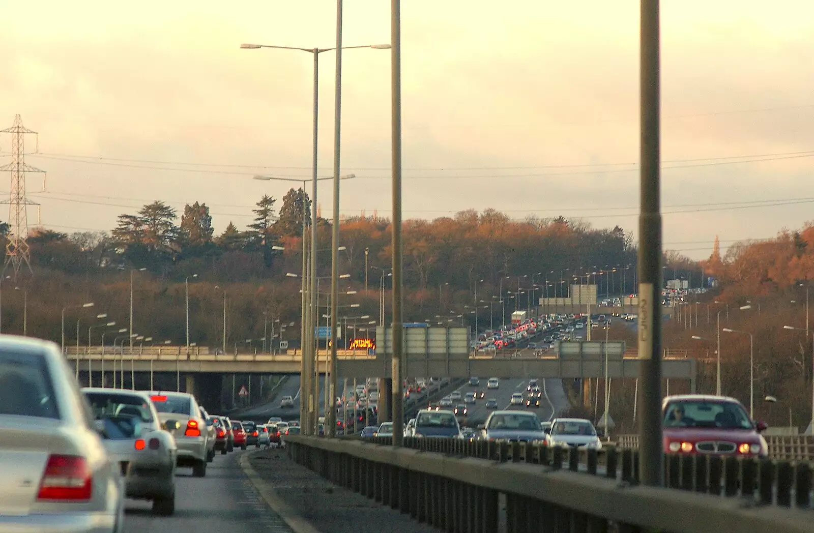 The M25 at Junction 16, from Boxing Day Miscellany, Hordle and Barton-on-Sea, Hampshire - 26th December 2005