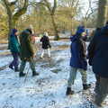The group hikes off into the forest, Walk Like a Shadow: A Day With Ray Mears, Ashdown Forest, East Sussex - 29th December 2005
