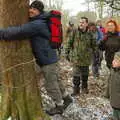 We are encouraged to get in touch with trees, Walk Like a Shadow: A Day With Ray Mears, Ashdown Forest, East Sussex - 29th December 2005