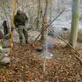 Ray and his group's camp, Walk Like a Shadow: A Day With Ray Mears, Ashdown Forest, East Sussex - 29th December 2005