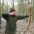 Chris Boyton lets an arrow off, Walk Like a Shadow: A Day With Ray Mears, Ashdown Forest, East Sussex - 29th December 2005