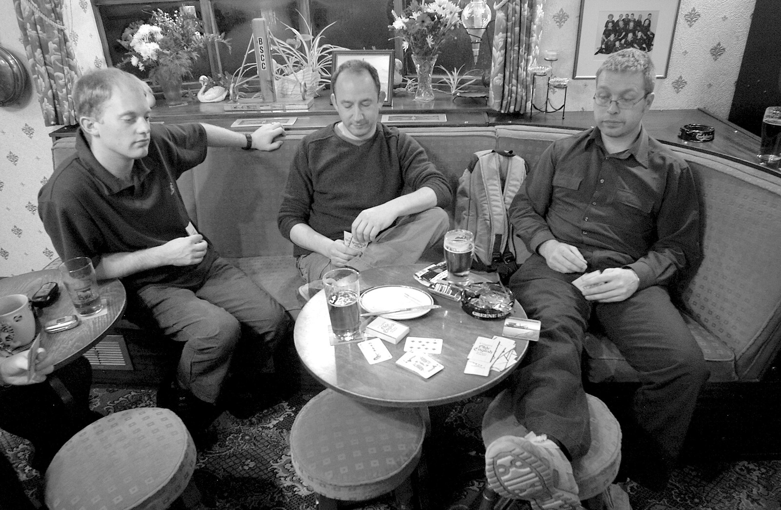 The lads look a bit glum from New Year's Eve and Day, Thorndon and Thornham, Suffolk - 1st January 2006