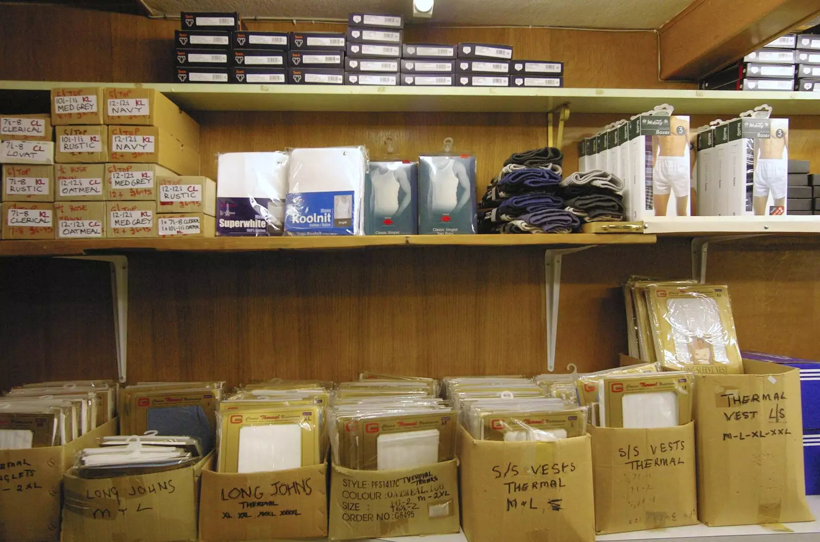 Boxes of things, from A Portrait of Hopgoods: Gentlemen's Outfitters, Diss, Norfolk - 4th January 2006