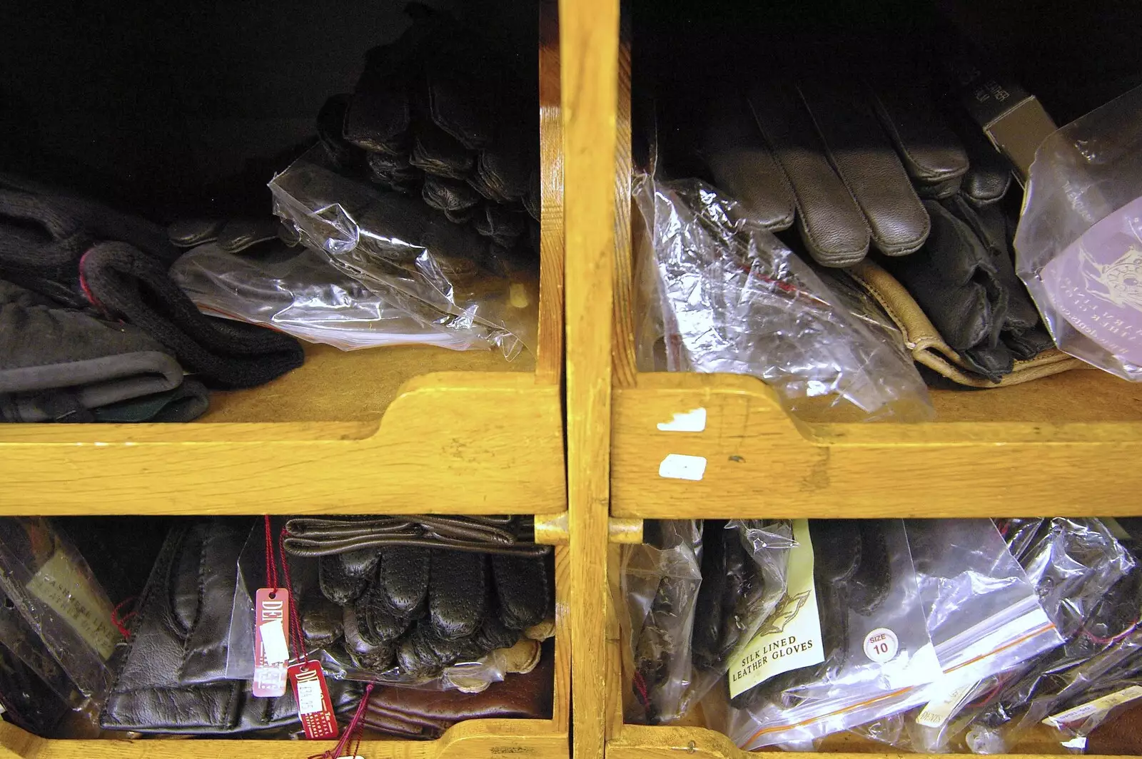 Pigeon-holes, full of gloves, from A Portrait of Hopgoods: Gentlemen's Outfitters, Diss, Norfolk - 4th January 2006