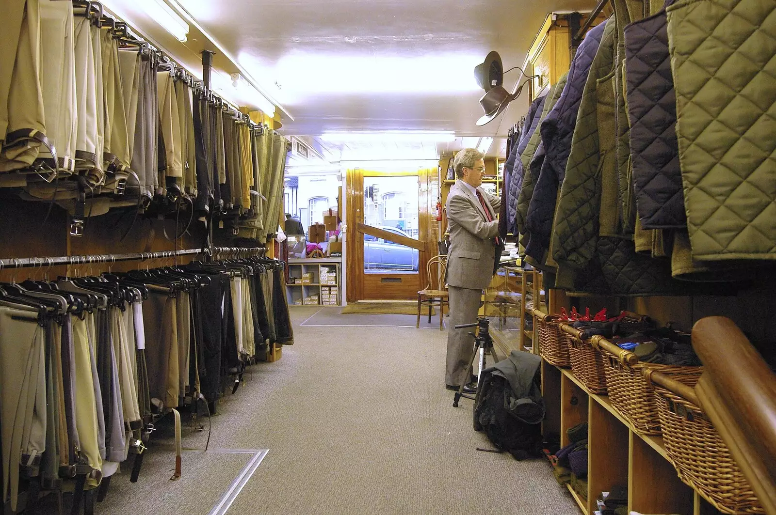 Peter at the front of the shop, from A Portrait of Hopgoods: Gentlemen's Outfitters, Diss, Norfolk - 4th January 2006