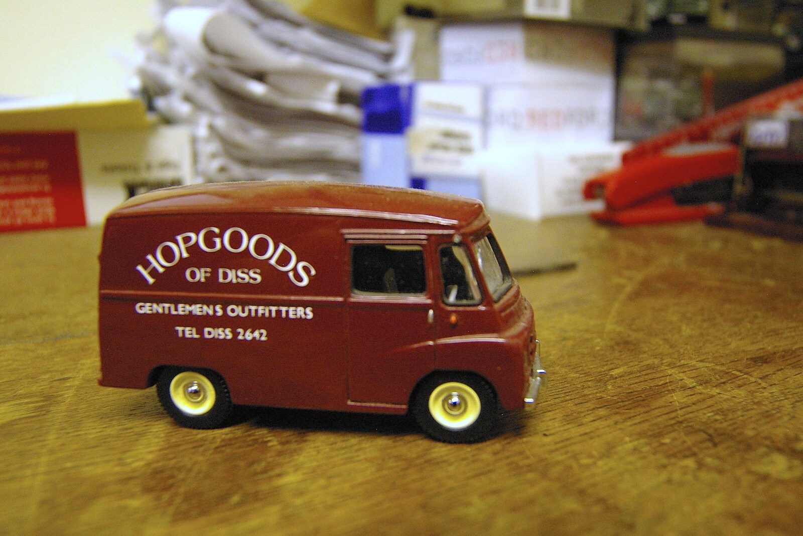 In the office, a small model of a Hopgoods van from A Portrait of Hopgoods: Gentlemen's Outfitters, Diss, Norfolk - 4th January 2006