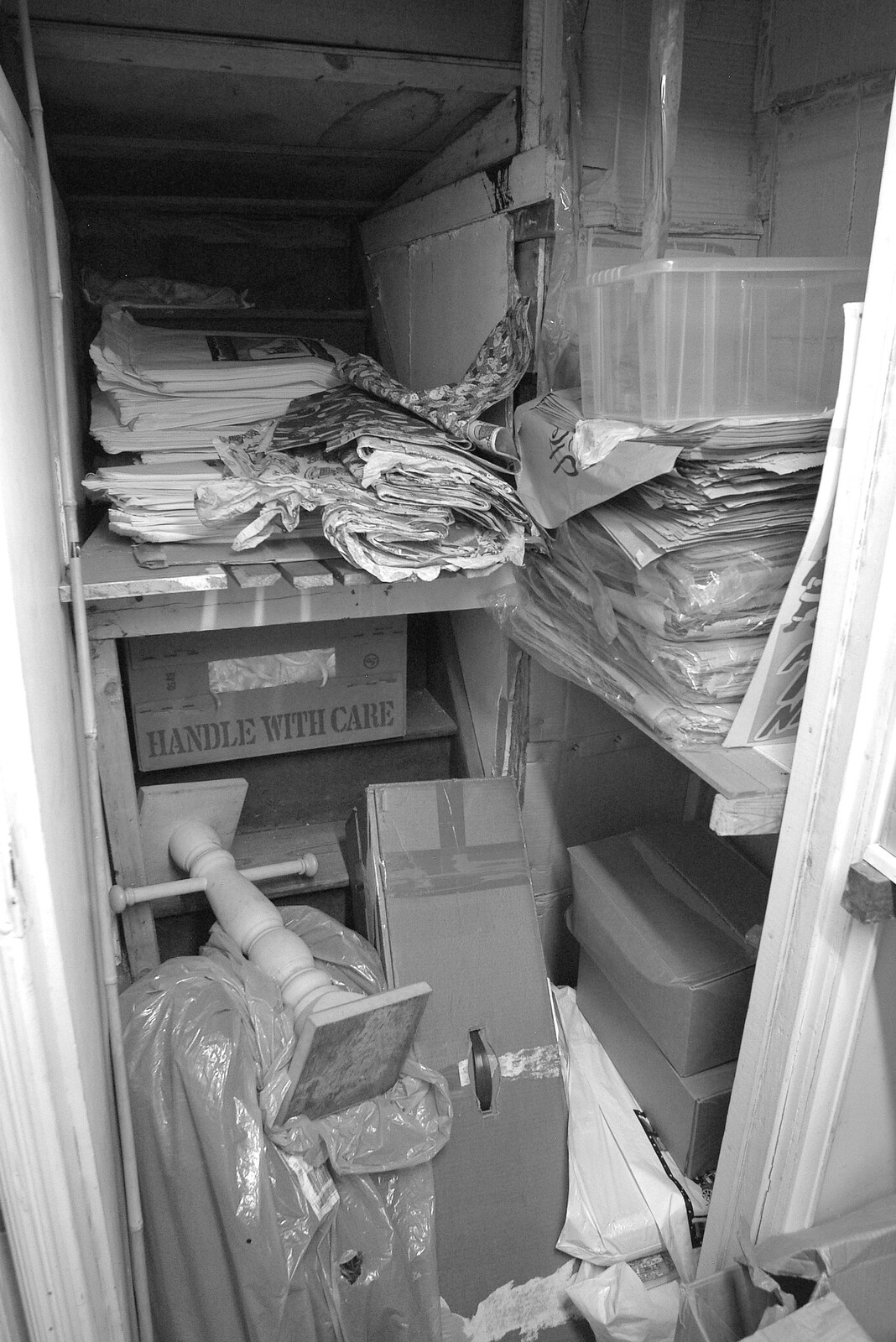 Piles of paper in a cupboard from A Portrait of Hopgoods: Gentlemen's Outfitters, Diss, Norfolk - 4th January 2006