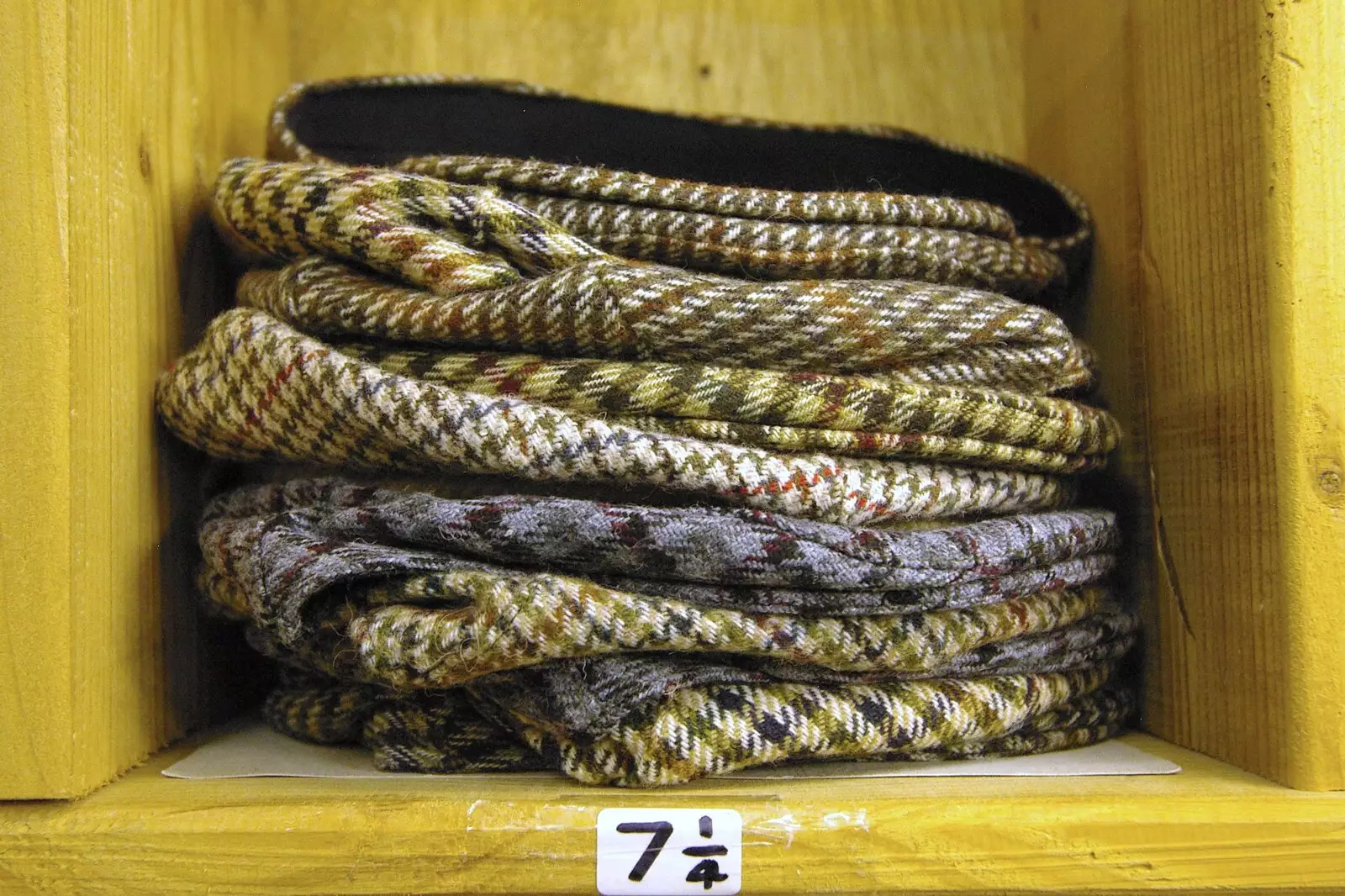 A heap of size 7-and-a-quarter cloth caps, from A Portrait of Hopgoods: Gentlemen's Outfitters, Diss, Norfolk - 4th January 2006