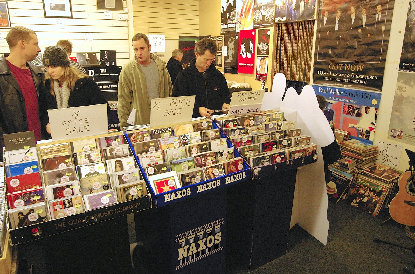 Punters browse the half-price sale from Closing Down: Viva La Revolution Records, Diss, Norfolk - 21st January 2006