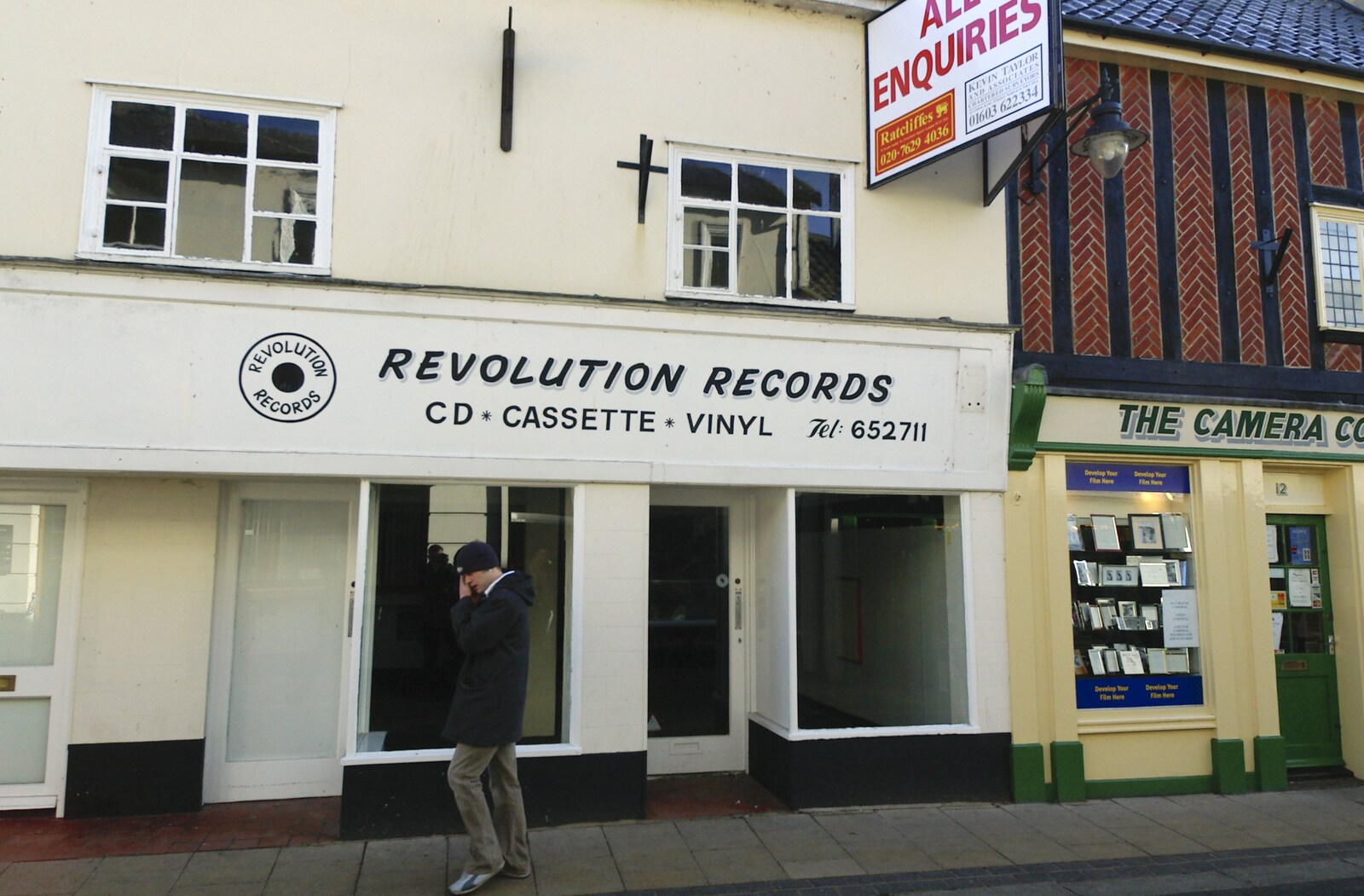 Revolution Records is closed. A sad day from Wrecked Cars, A Night Out and Stick Game in the Cherry Tree, Cambridge and Yaxley, Suffolk- 24th February 2006