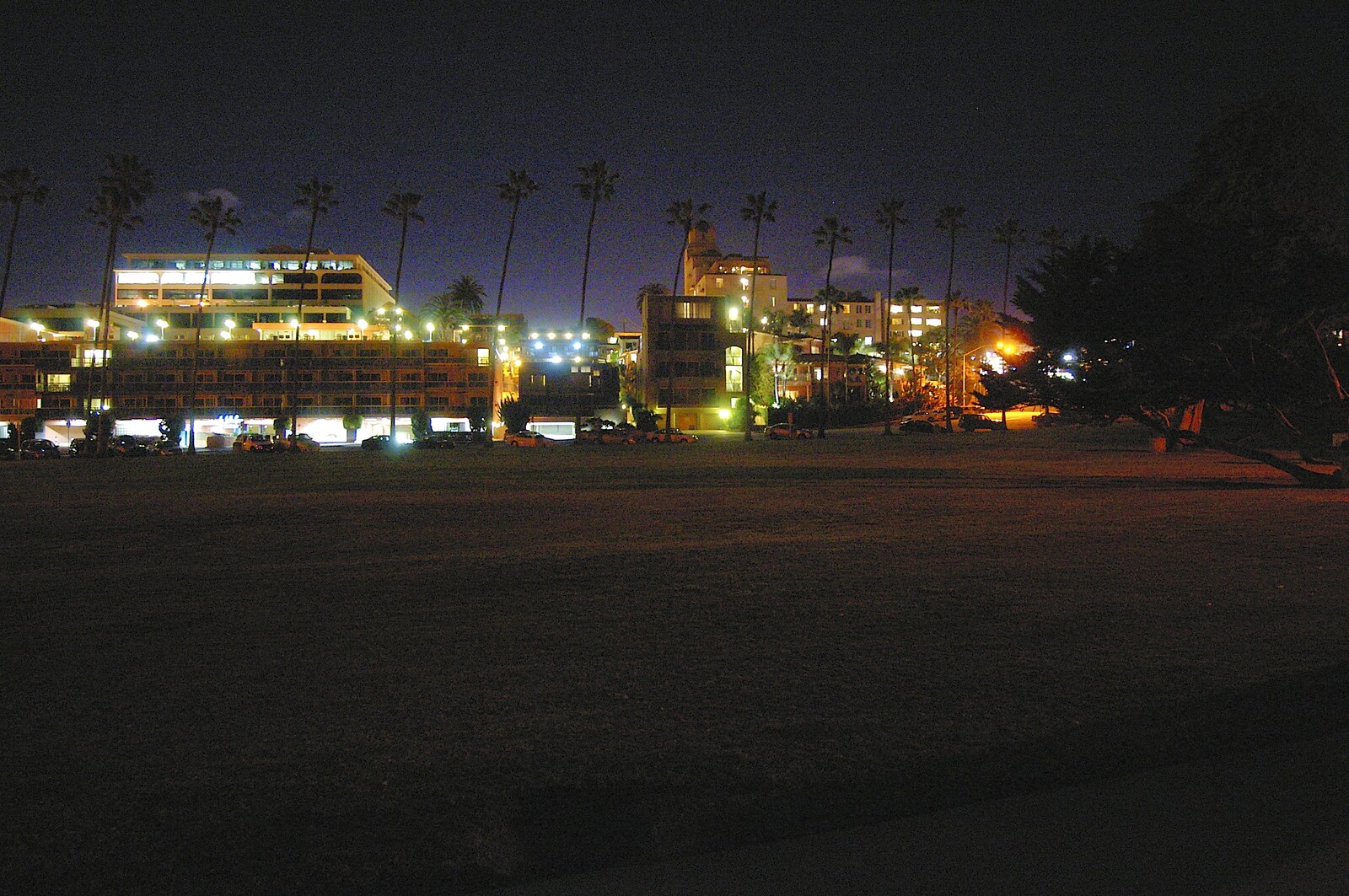 The beach at night from San Diego Misc: Beaches, Car Parks and Airports, San Diego, California, US - 4th March 2006
