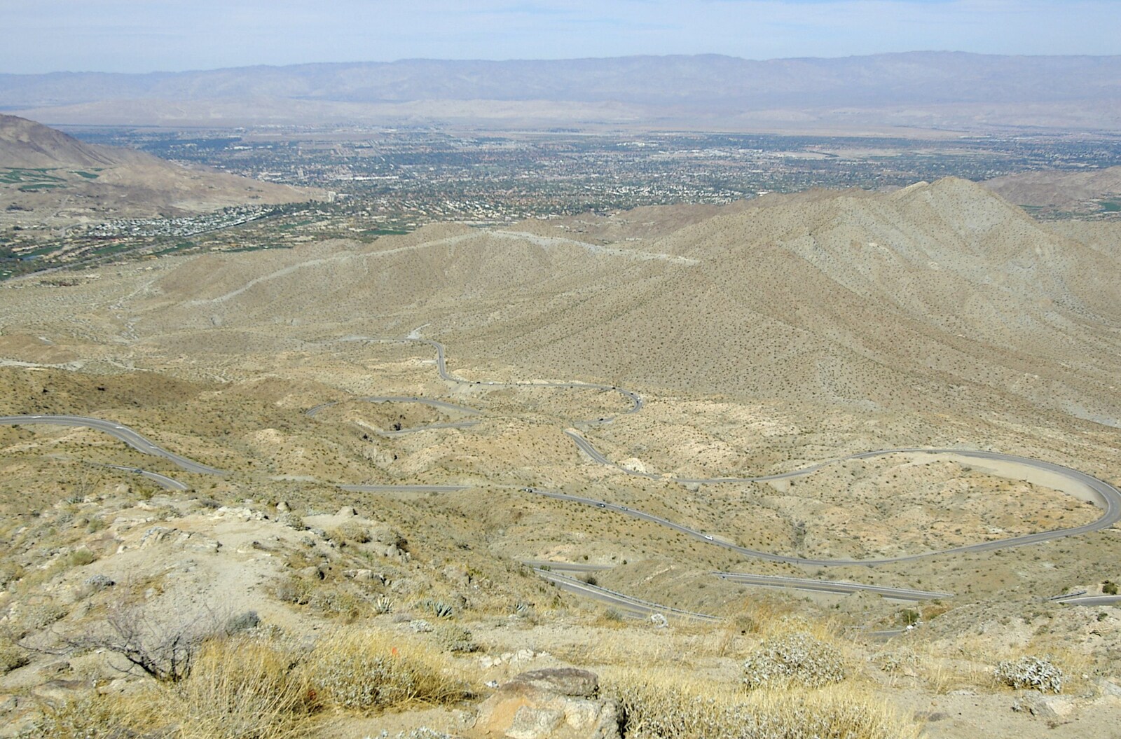 A vista from a popular viewpoint from Mojave Desert: San Diego to Joshua Tree and Twentynine Palms, California, US - 5th March 2006
