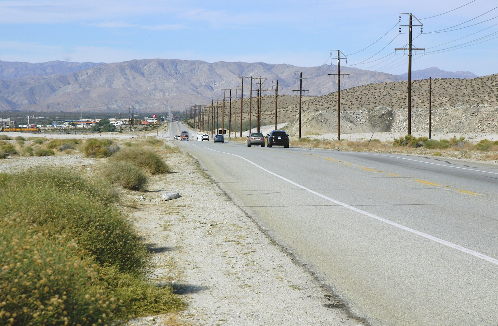A desert road from Mojave Desert: San Diego to Joshua Tree and Twentynine Palms, California, US - 5th March 2006
