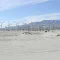 Wind turbines in the white sands, Mojave Desert: San Diego to Joshua Tree and Twentynine Palms, California, US - 5th March 2006